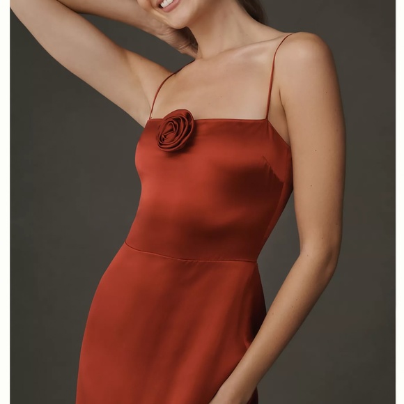 Reformation Frankie Dress Sangre Rosette - Picture 4 of 8